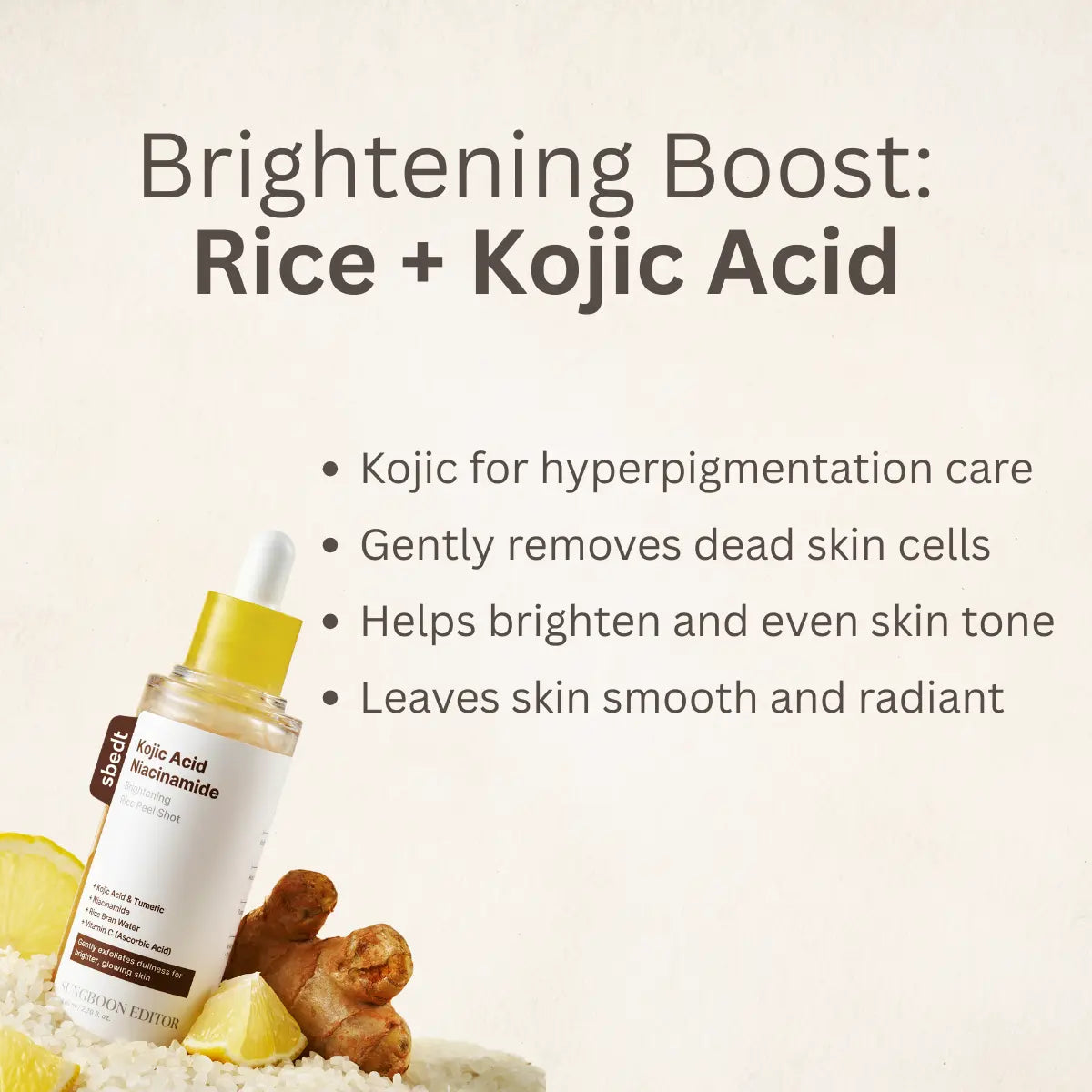 Kojic Acid Niacinamide Brightening Rice Peel Shot