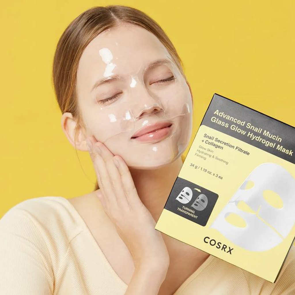 Advanced Snail Mucin Glass Glow Hydrogel Mask