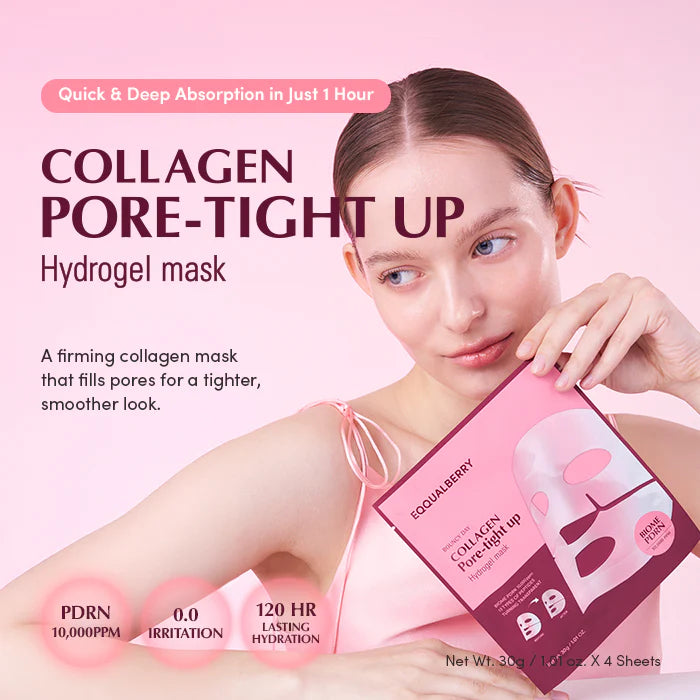 Masque hydrogel raffermissant pour les pores au collagène