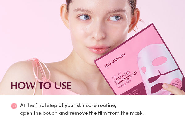 Masque hydrogel raffermissant pour les pores au collagène