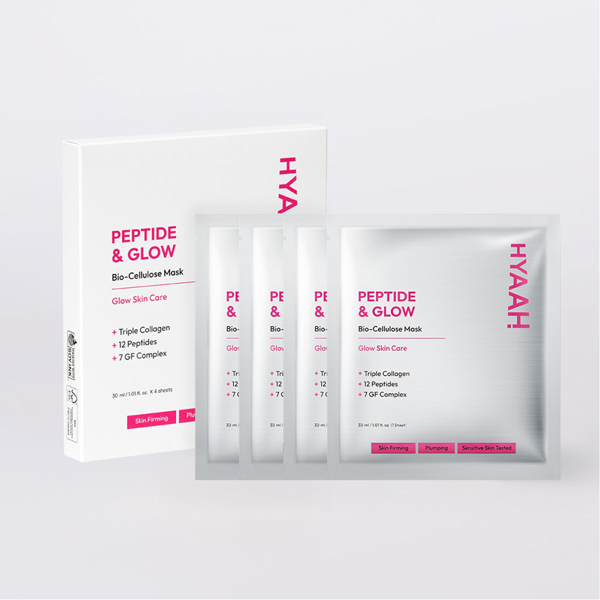Peptide & Glow Biocellulose Mask Set