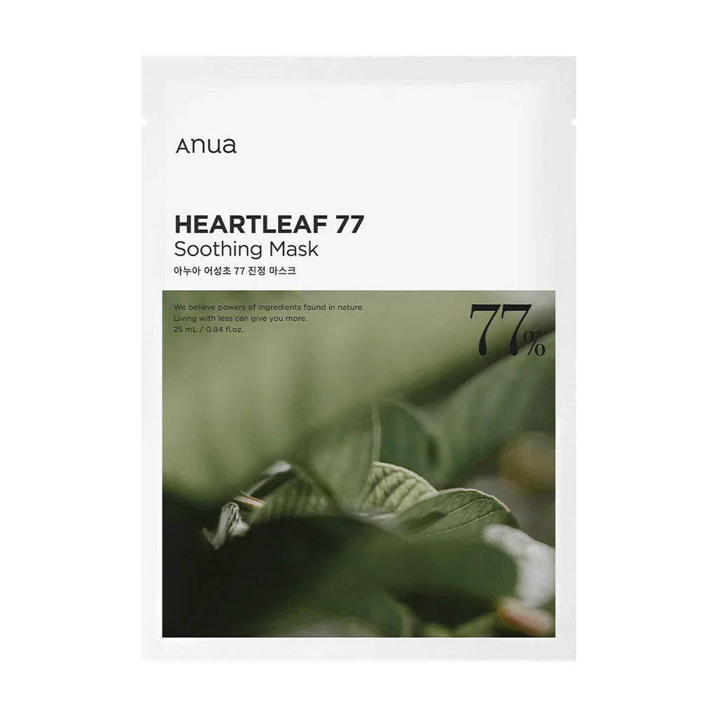 Masques en tissu apaisants Heartleaf 77 %