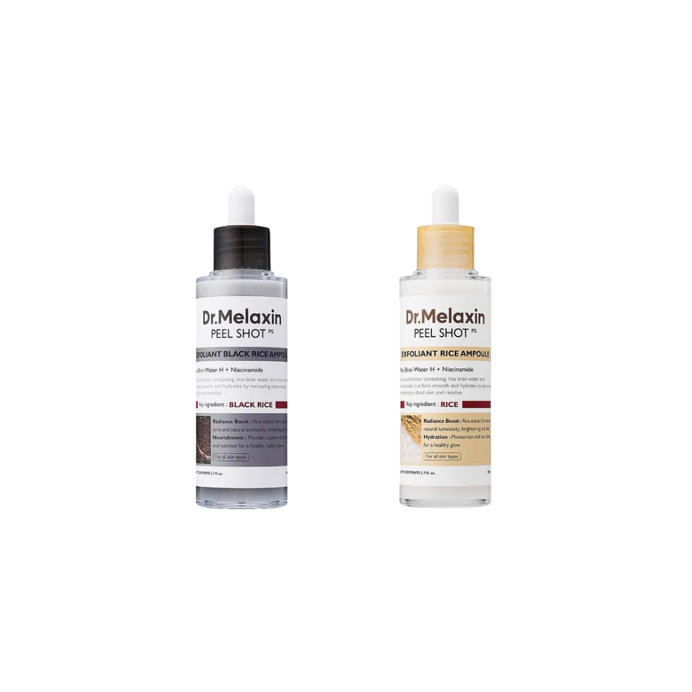 Peel Shot Exfoliant White& Black Rice Ampoule Combo