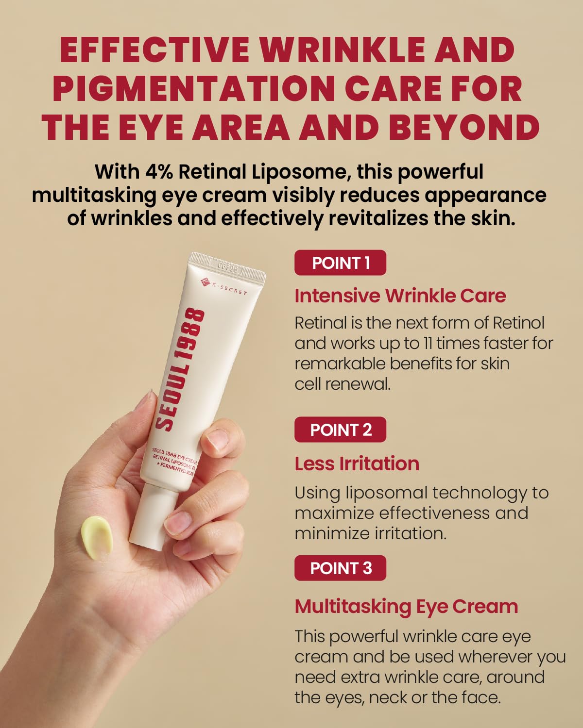 SEOUL 1988 Eye Cream: Retinal Liposome 4% + Fermented Bean