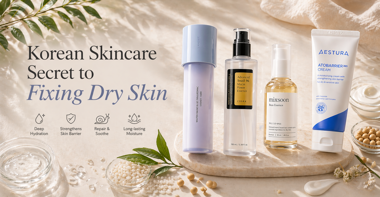 Koreanische Hautpflege gegen trockene Haut – Einfache Routine