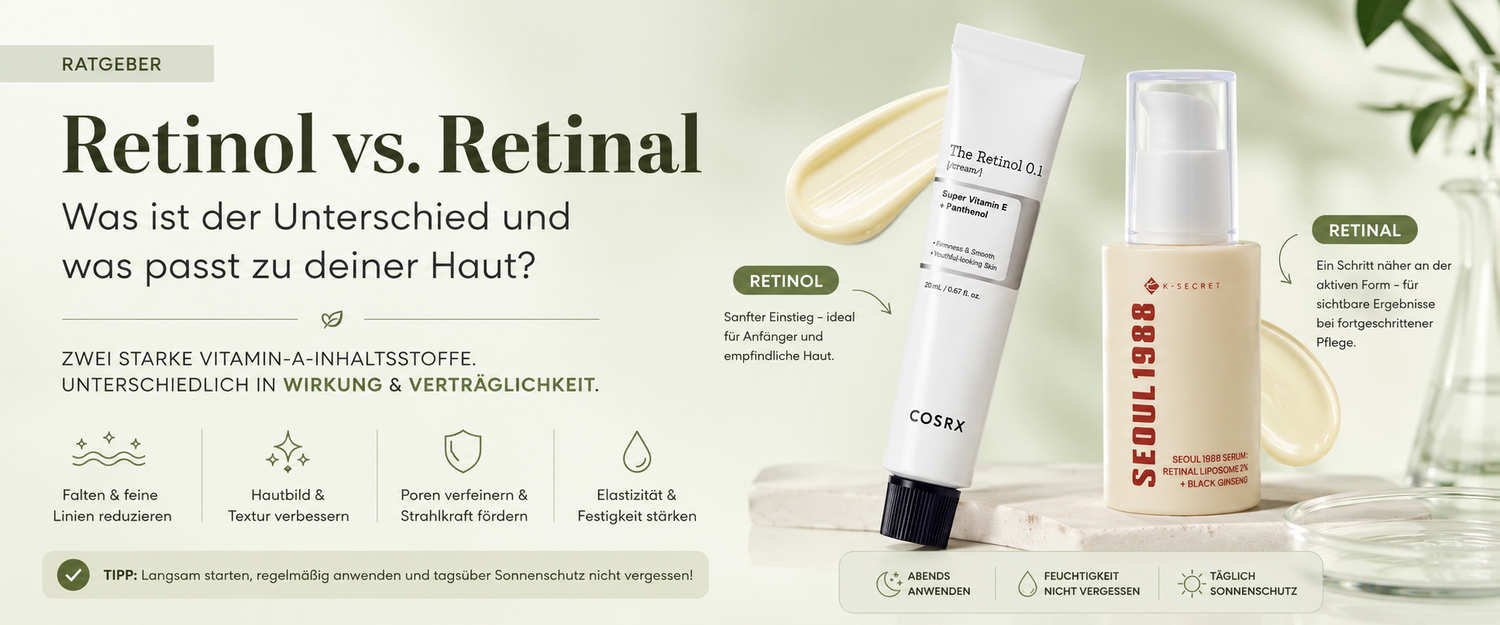 Retinol vs. Retinal: Was passt besser zu deiner Haut?