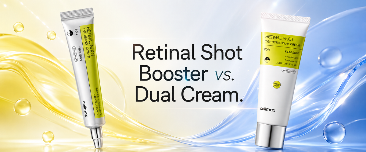 CELIMAX Retinal Shot Booster vs. Dual Cream im Vergleich