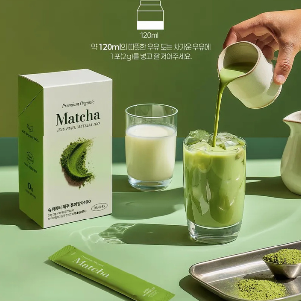 Super Water Jeju Pure Matcha 100 [2g x 10 sticks]