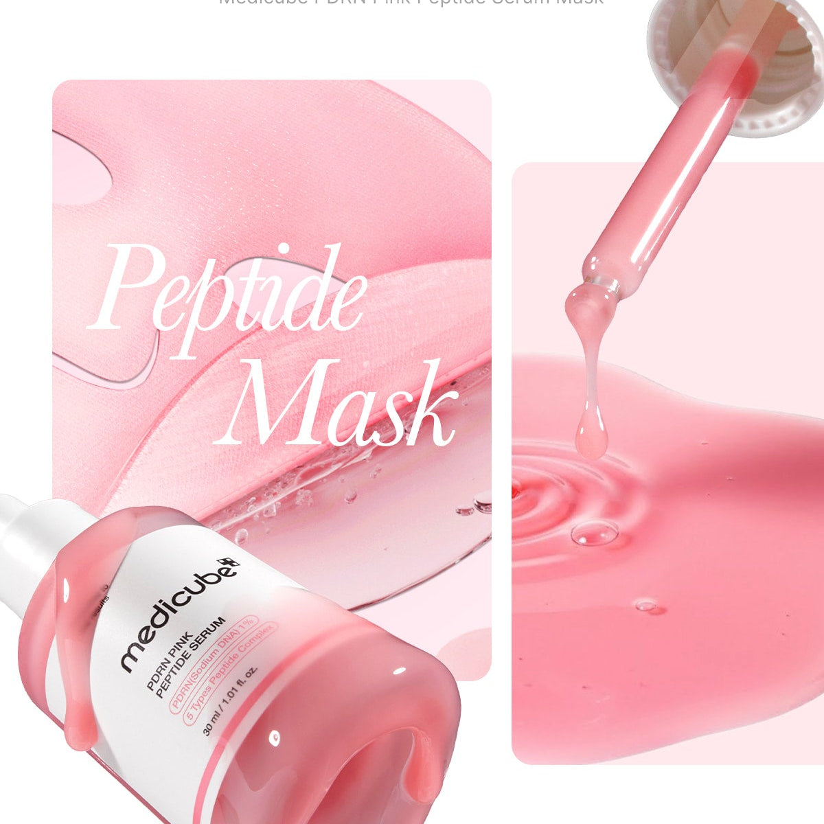 PDRN Masque Sérum Peptidique Rose [10 pièces]