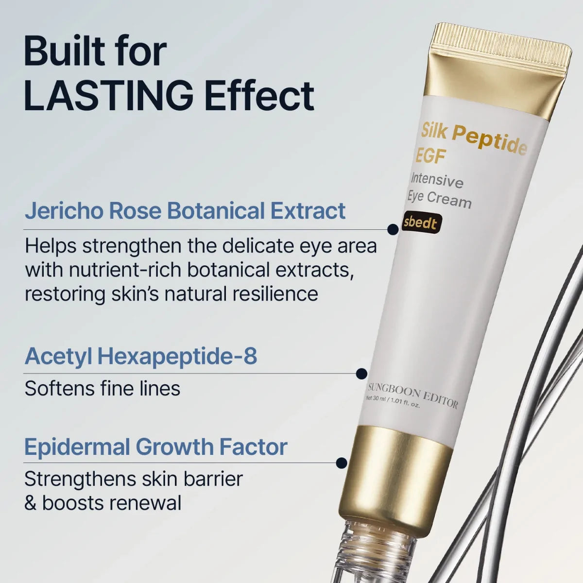 Crème liftante intense contour des yeux aux peptides de soie [30ml]