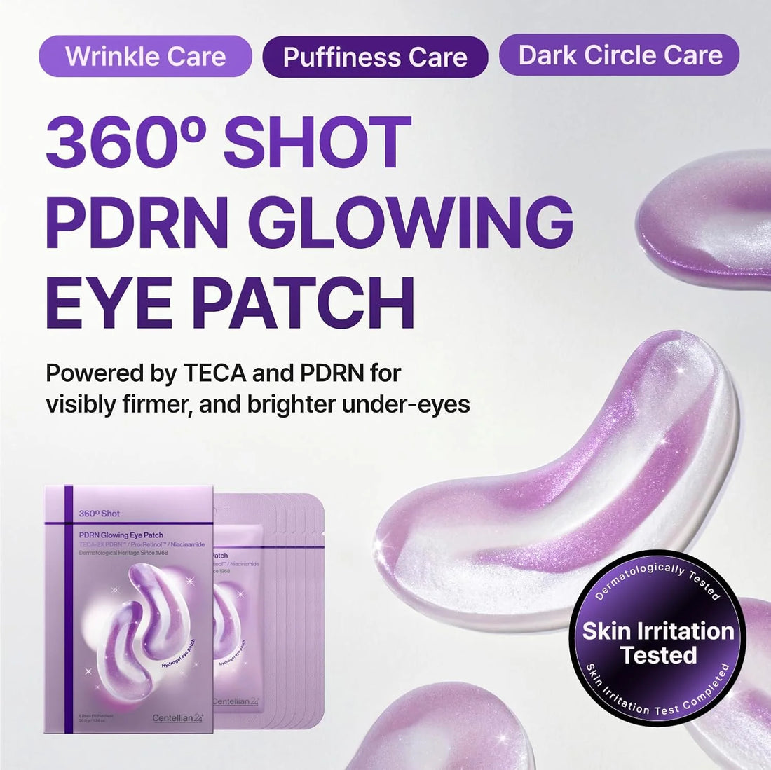Ensemble de patchs pour les yeux lumineux PDRN 360º Shot [6 paires]