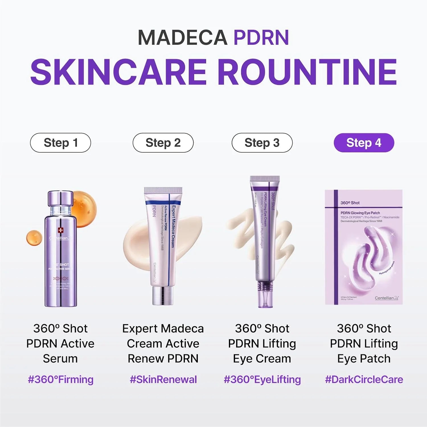 360º Shot PDRN Glowing Eye Patch Set [6 pairs]