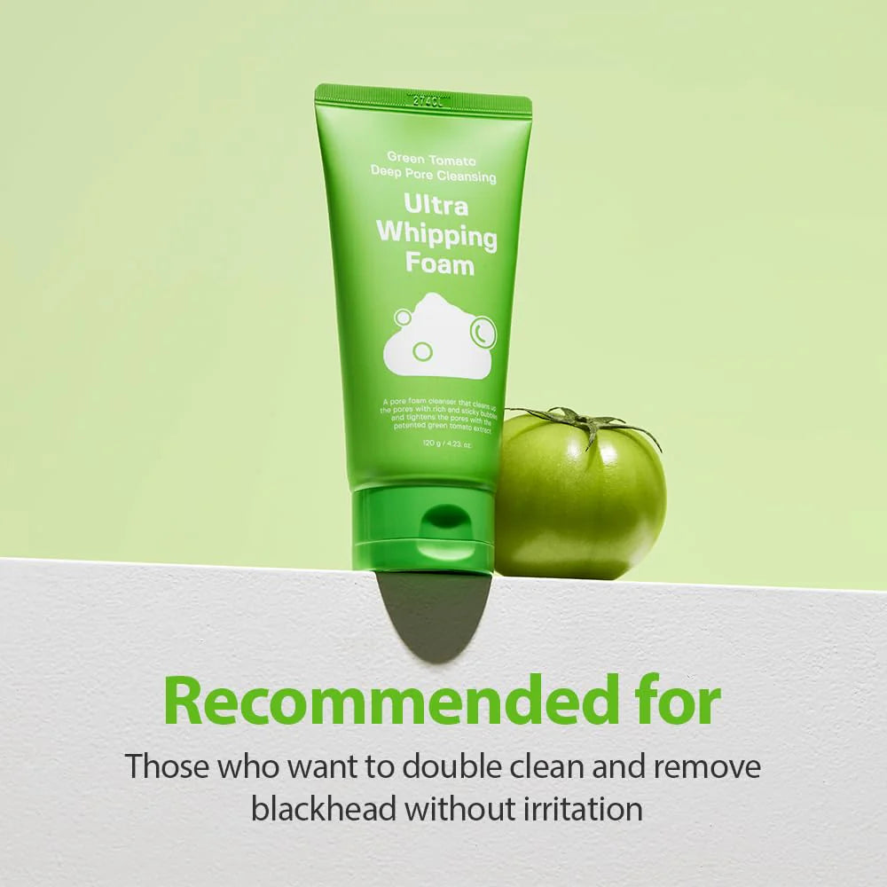 Green Tomato Deep Pore Cleansing Ultra Whipping Foam [120g]