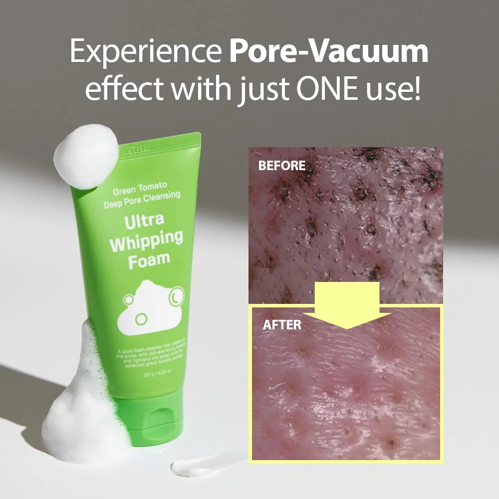 Green Tomato Deep Pore Cleansing Ultra Whipping Foam [120g]