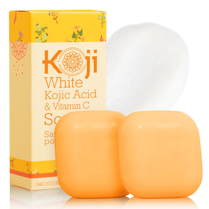 KOJI WHITE Kojic Acid &amp; Vitamin C Brightening Soap [2x80g]