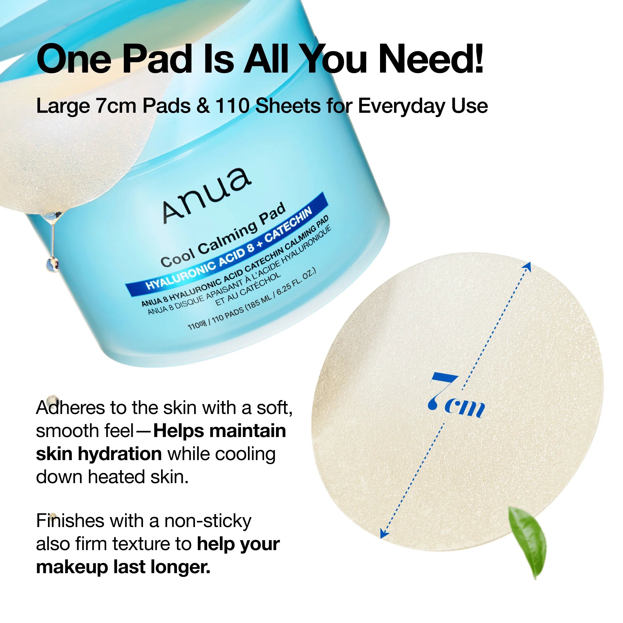 8 Hyaluronic Acid Catechin Calming Pad [110 Pads]