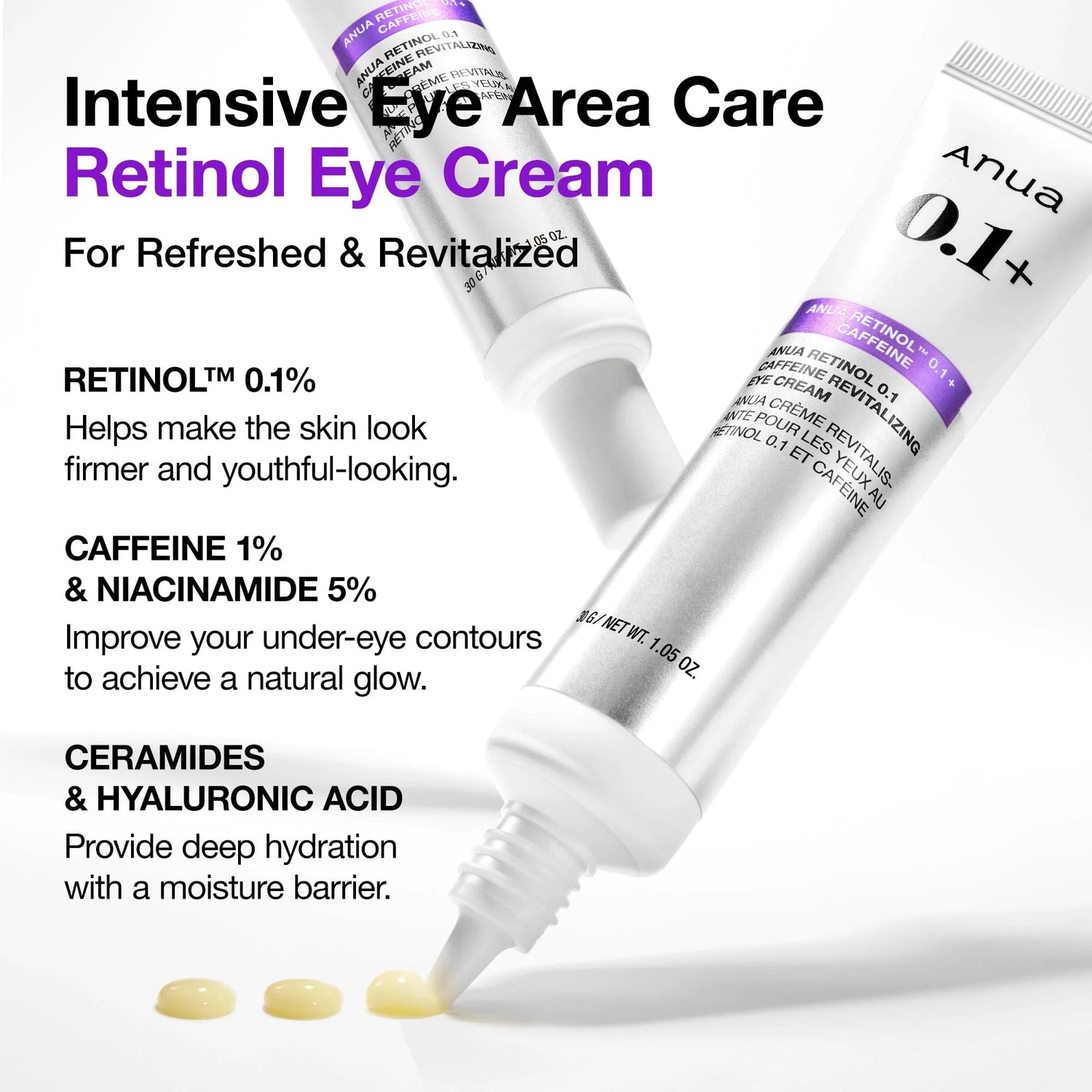 Retinol 0.1 Caffeine Revitalizing Eye Cream [30g]
