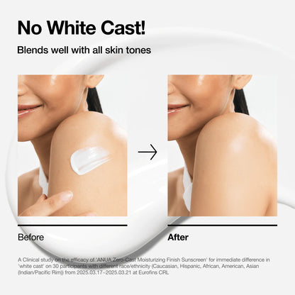 [Anua] Zero-Cast Moisturizing Finish Sunscreen [50ml]