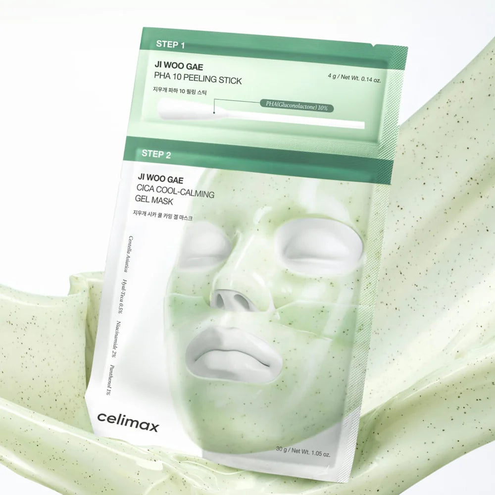 Ji Woo Gae Cica PHA Peel 2-Step Gel Mask [1ea]