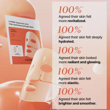 5 PDRN Hyaluronic Acid Vital Hydrating Hydrogel Mask [3ea]