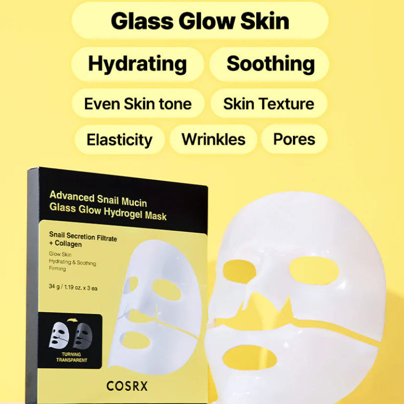 Advanced Snail Mucin Glass Glow Hydrogel Mask