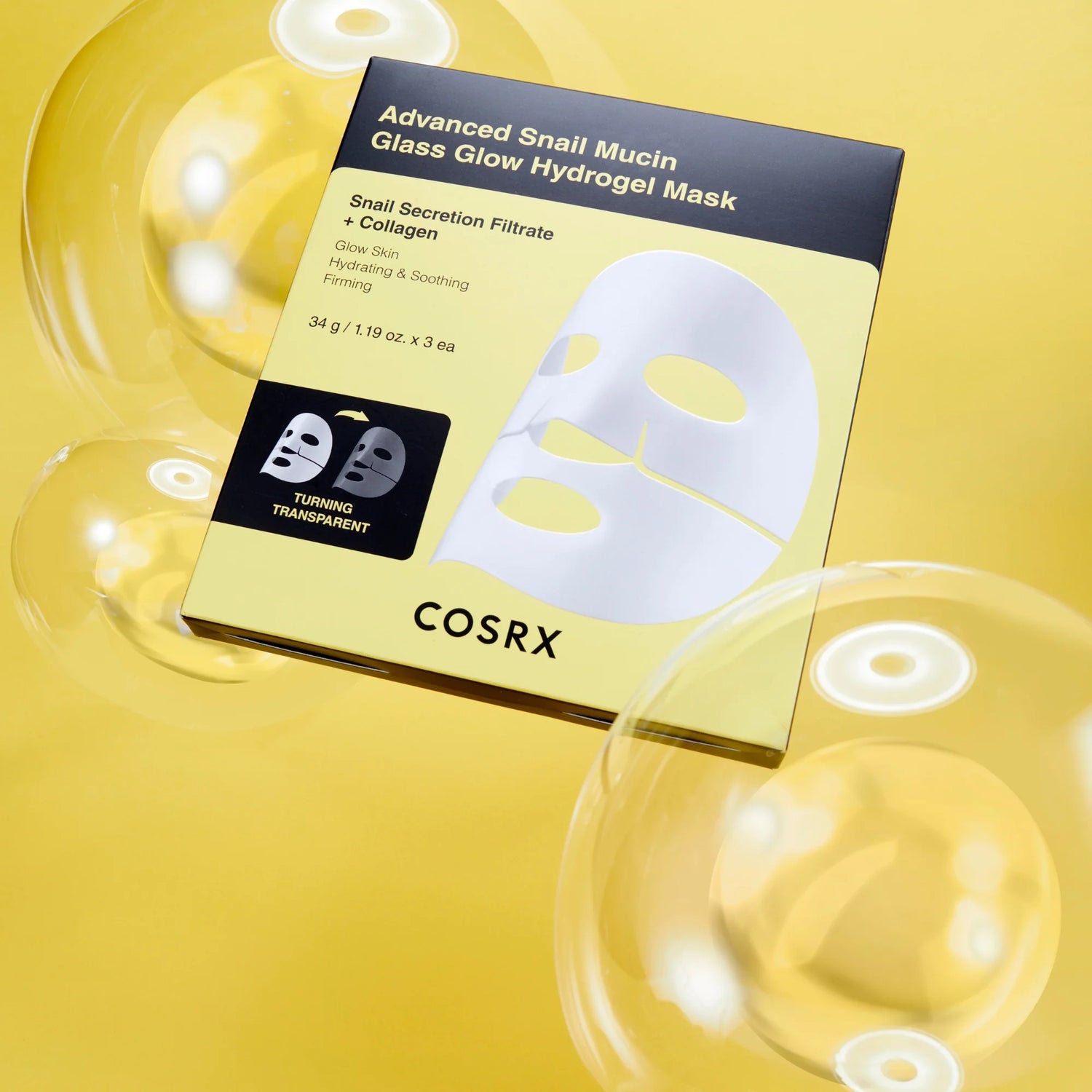 Advanced Snail Mucin Glass Glow Hydrogel Mask