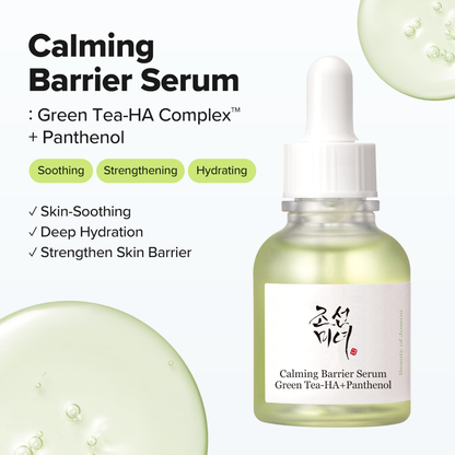 Sérum apaisant : Thé vert + Panthénol