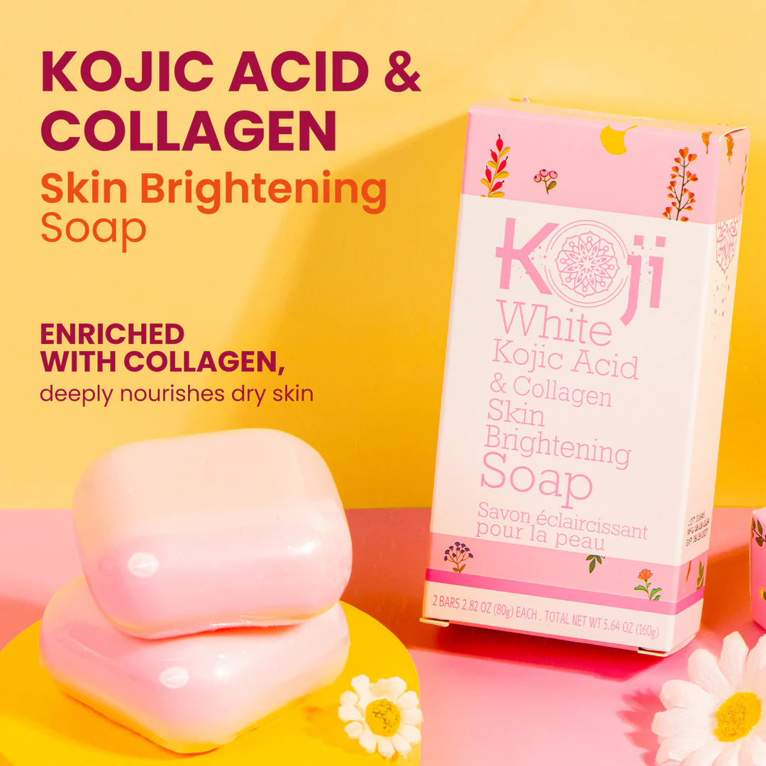 KOJI WHITE Kojic Acid &amp; Collagen Brightening Soap [2x80g]