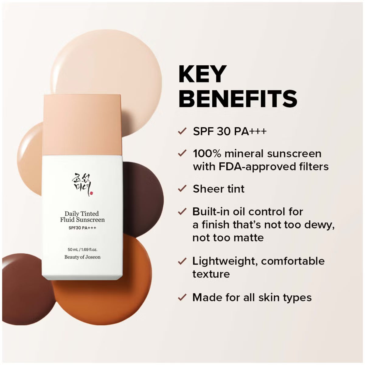 Daily Tinted Fluid Sunscreen Broad Spectrum SPF30 PA+++ [50ml]