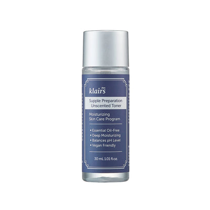 [Dear Klairs] Supple Preparation Unscented Toner MINI [30ml]