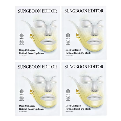 Deep Collagen Retinol Boost-Up Mask Set [25g x 4 Sheets]