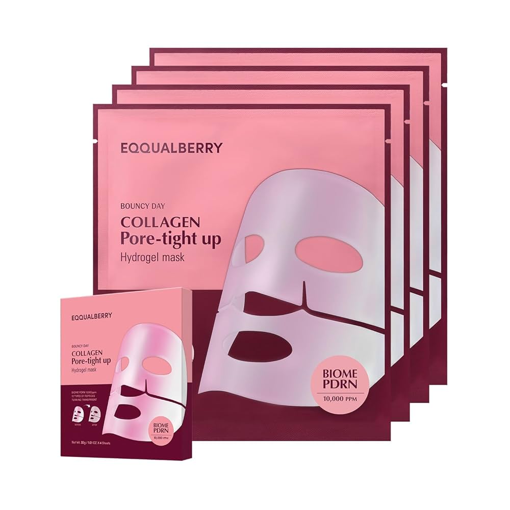Masque hydrogel raffermissant pour les pores au collagène