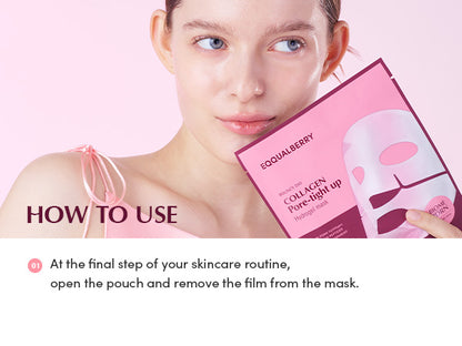Masque hydrogel raffermissant pour les pores au collagène
