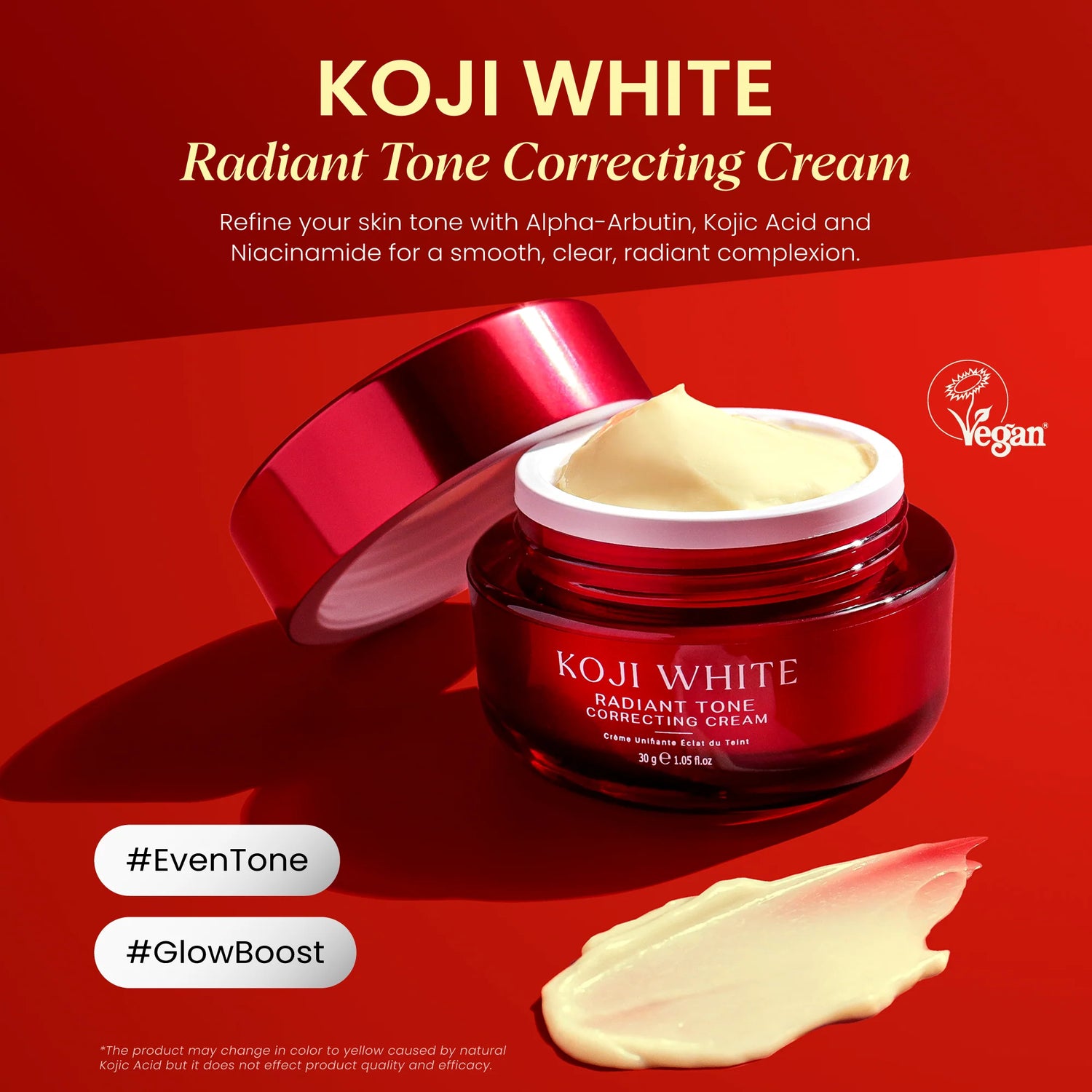 KOJI WHITE Radiant Tone Correcting Cream [30g]