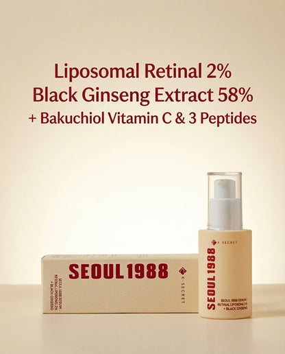 SEOUL 1988 Serum: Retinal Liposome 2% + Black Ginseng [30ml] 