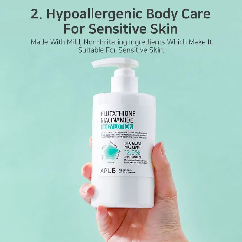 glutathione niacinamide body lotion 300ml APLB Elevate Your Routine APLB Glutathione Niacinamide Body Lotion
