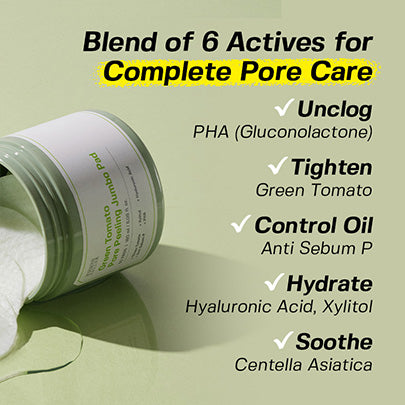 Green Tomato Pore Peeling Jumbo Pad [60 Pads]