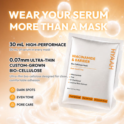 Niacinamide &amp; Barrier Biocellulose Mask Set