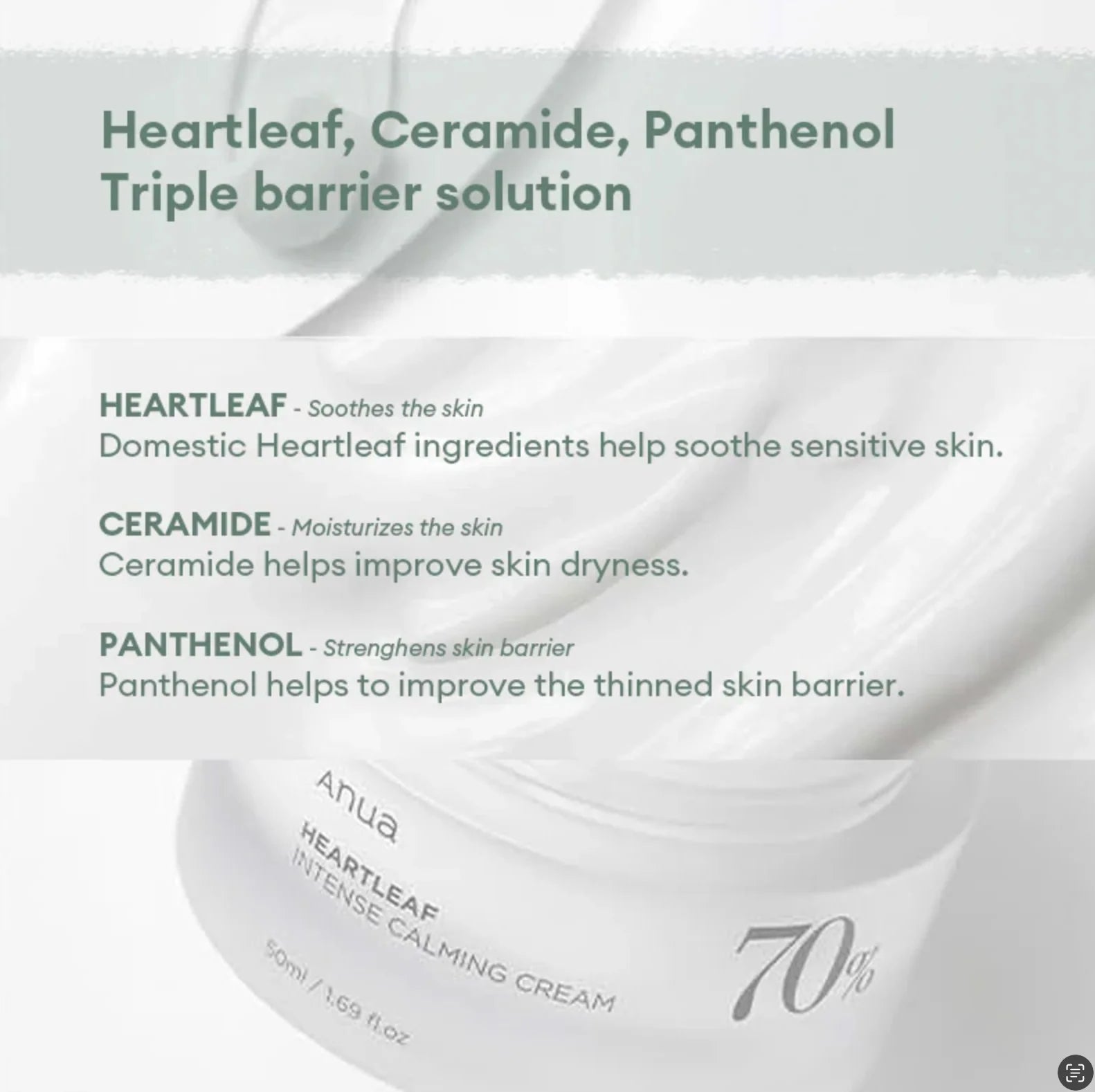 Heartleaf 70 Intense Calming Cream [50ml] 