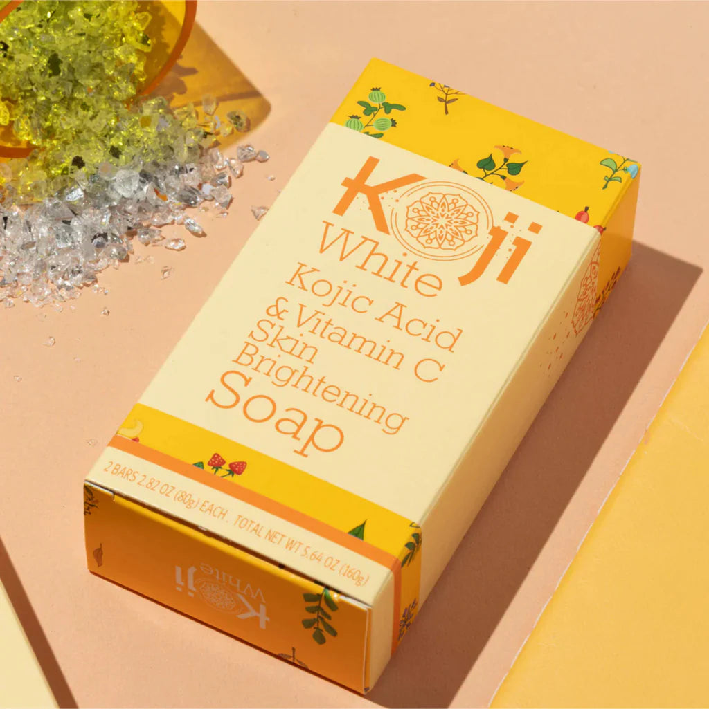 KOJI WHITE Kojic Acid &amp; Vitamin C Brightening Soap [2x80g]