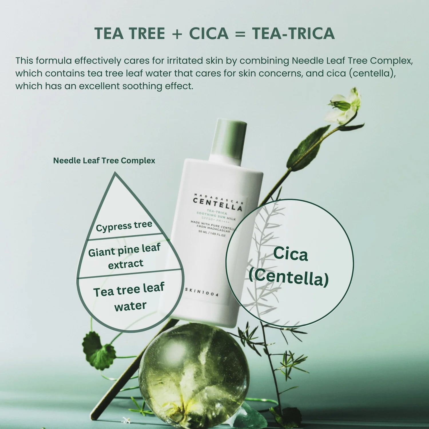 Madagascar Centella Tea-Trica Soothing Sun Milk [50ml]