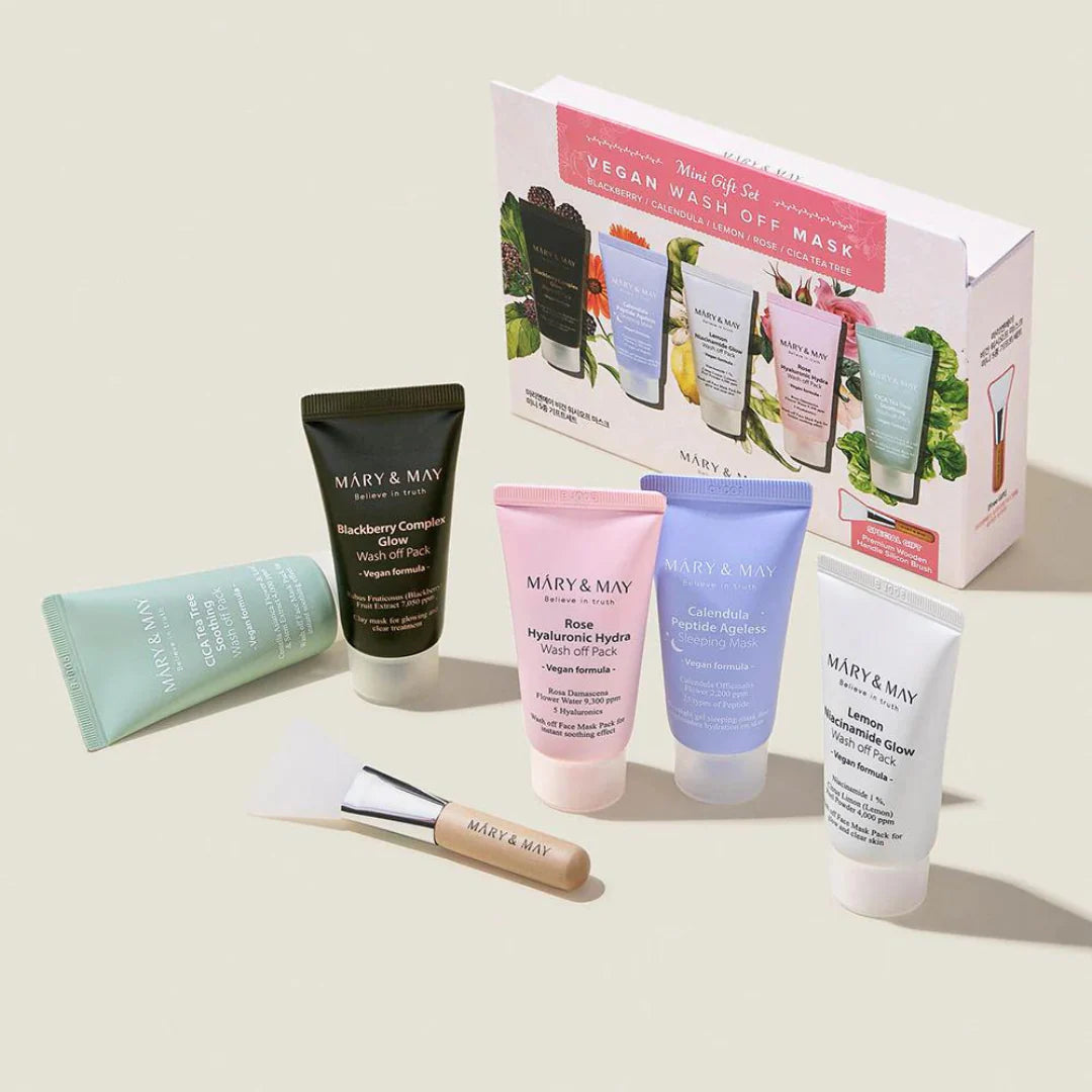 Vegan Wash Off Mask Mini Gift Set [5 pcs]