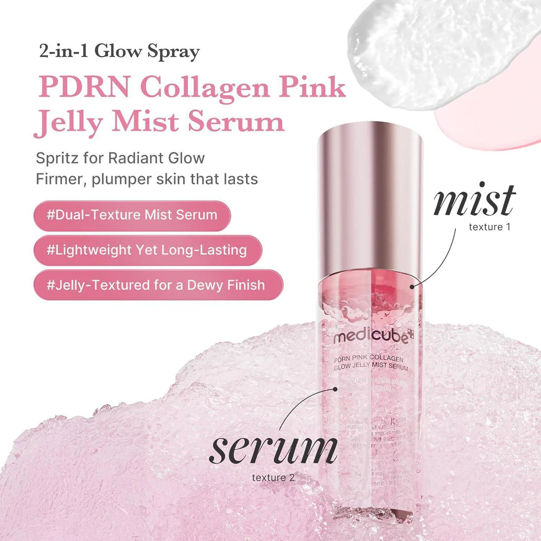 PDRN Pink Collagen Glow Jelly Mist Serum [100ml]