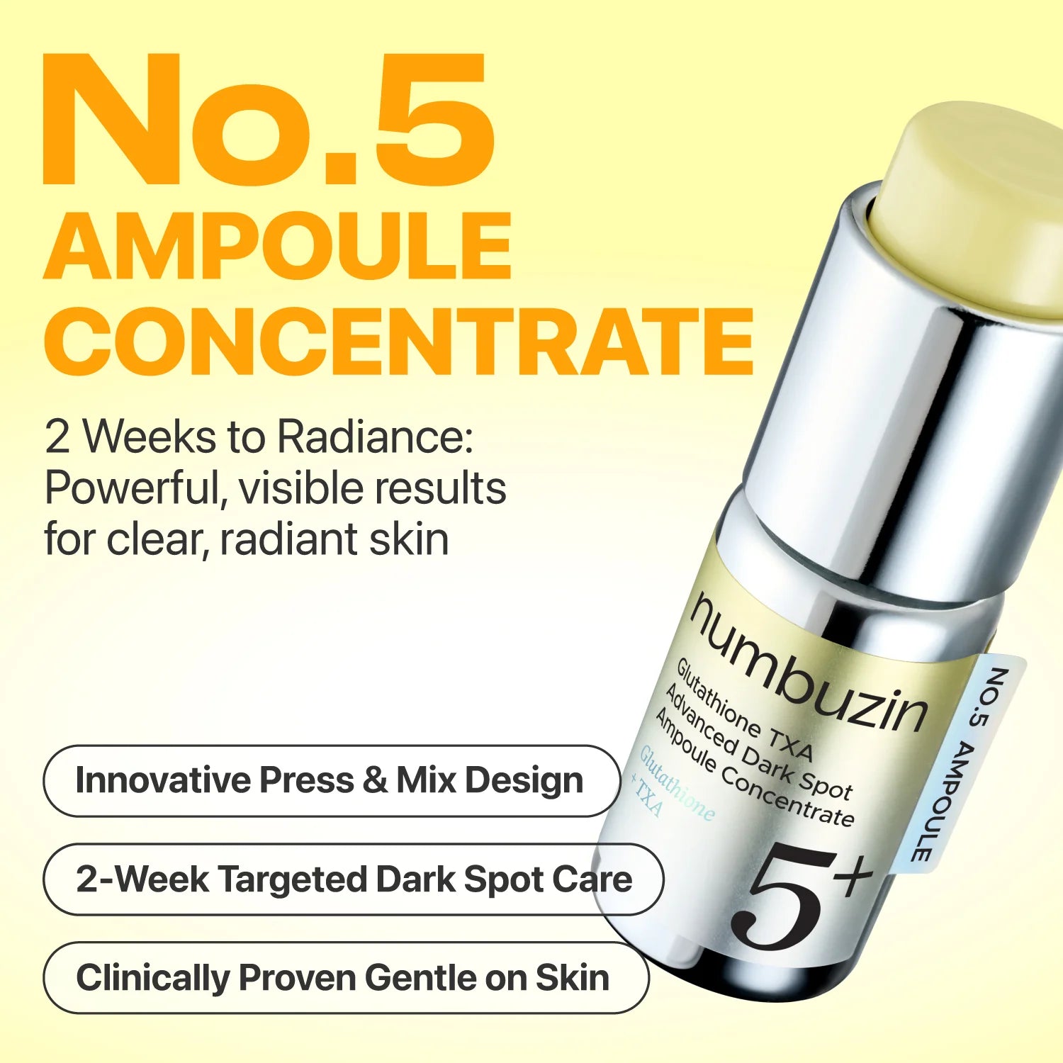 No.5 Glutathione TXA Advanced Dark Spot Ampoule Concentrate [10g+0.7g]