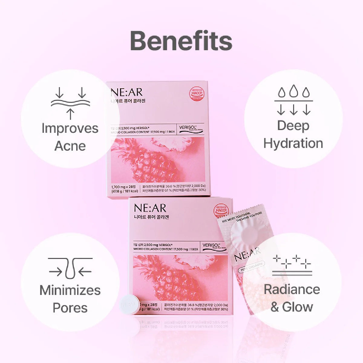 NE:AR Glow Collagen Chews [28 Tabletten]