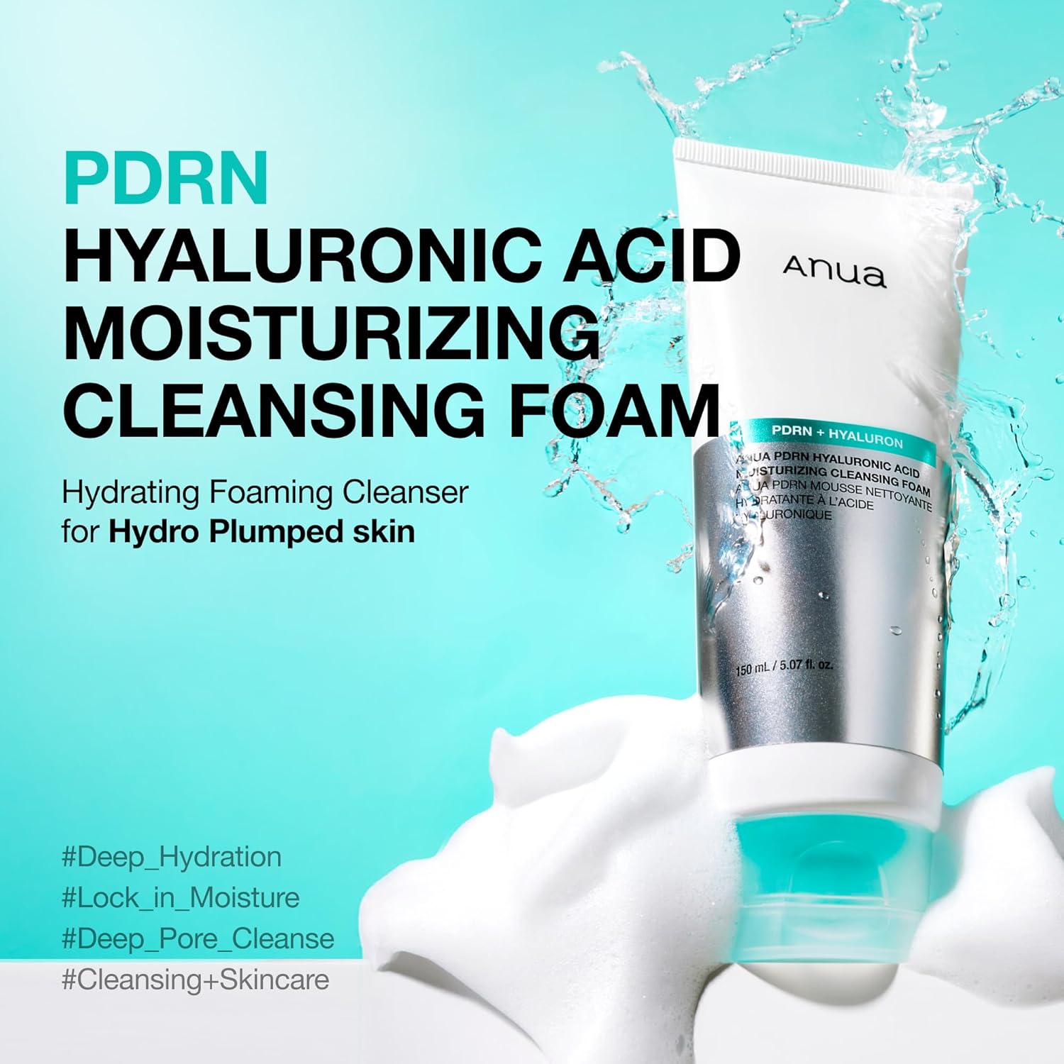 Mousse Nettoyante Hydratante Acide Hyaluronique PDRN [150ml]