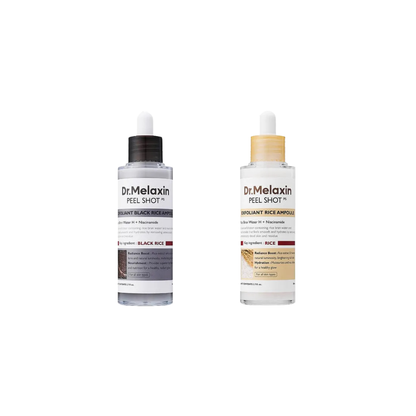 Peel Shot Exfoliant White&amp; Black Rice Ampoule Combo