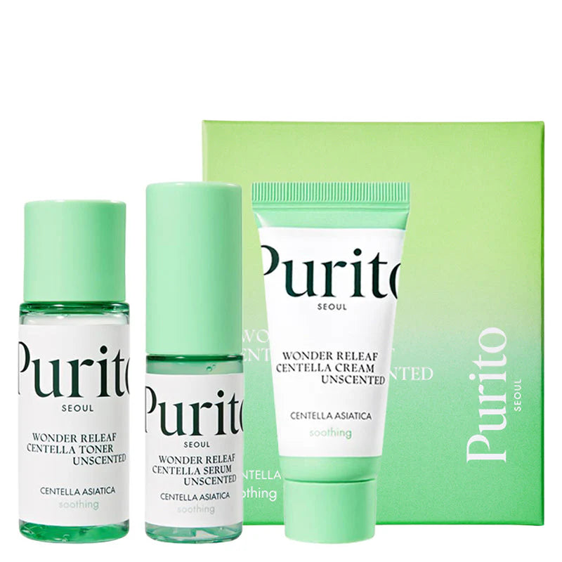 [Purito SEOUL] Wonder Releaf Centella Mini Kit Unscented [3 pcs]