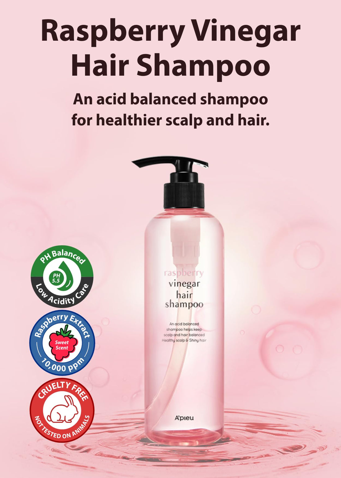 Raspberry Vinegar Hair Shampoo [500ml]