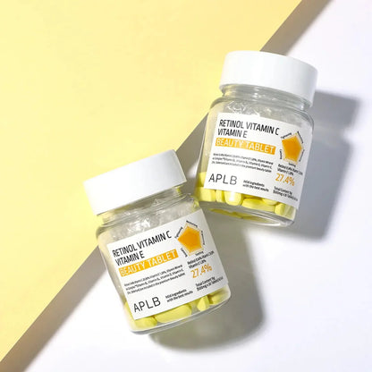 Retinol Vitamin C Vitamin E Beauty Tablet [500mg x 30 Tabletten]